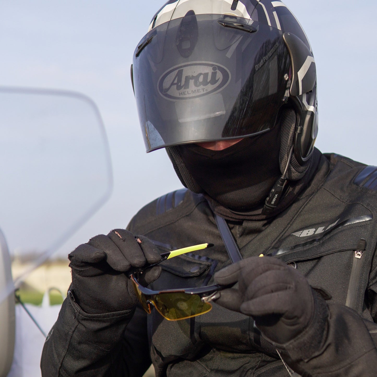 Lunette Jaune et Rouge Moto / vélo /Randonnée / ski 🏍