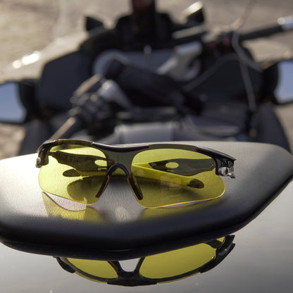 Lunette Jaune et Rouge Moto / vélo /Randonnée / ski 🏍