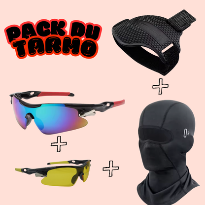 Pack TARMO – Lunettes + Cagoule + Protège-Chaussure 🏍️🔥